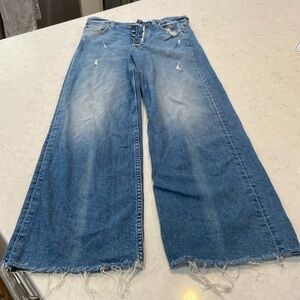 Boyish by HER Womens Jeans The Mikey High Rise Wide Leg crop size 27